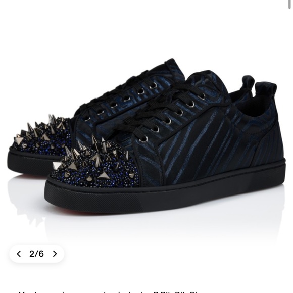 Christian Louboutin 💯 Auth. Black Studded Sneaker - Picture 5 of 5